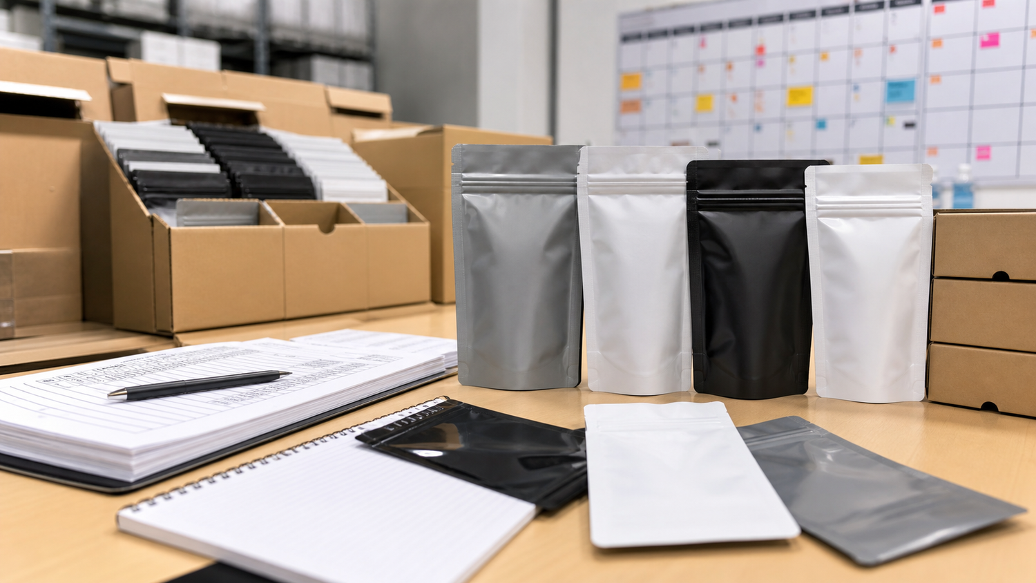 Dispensary packaging bags and reorder planning for low-MOQ multi-SKU programs