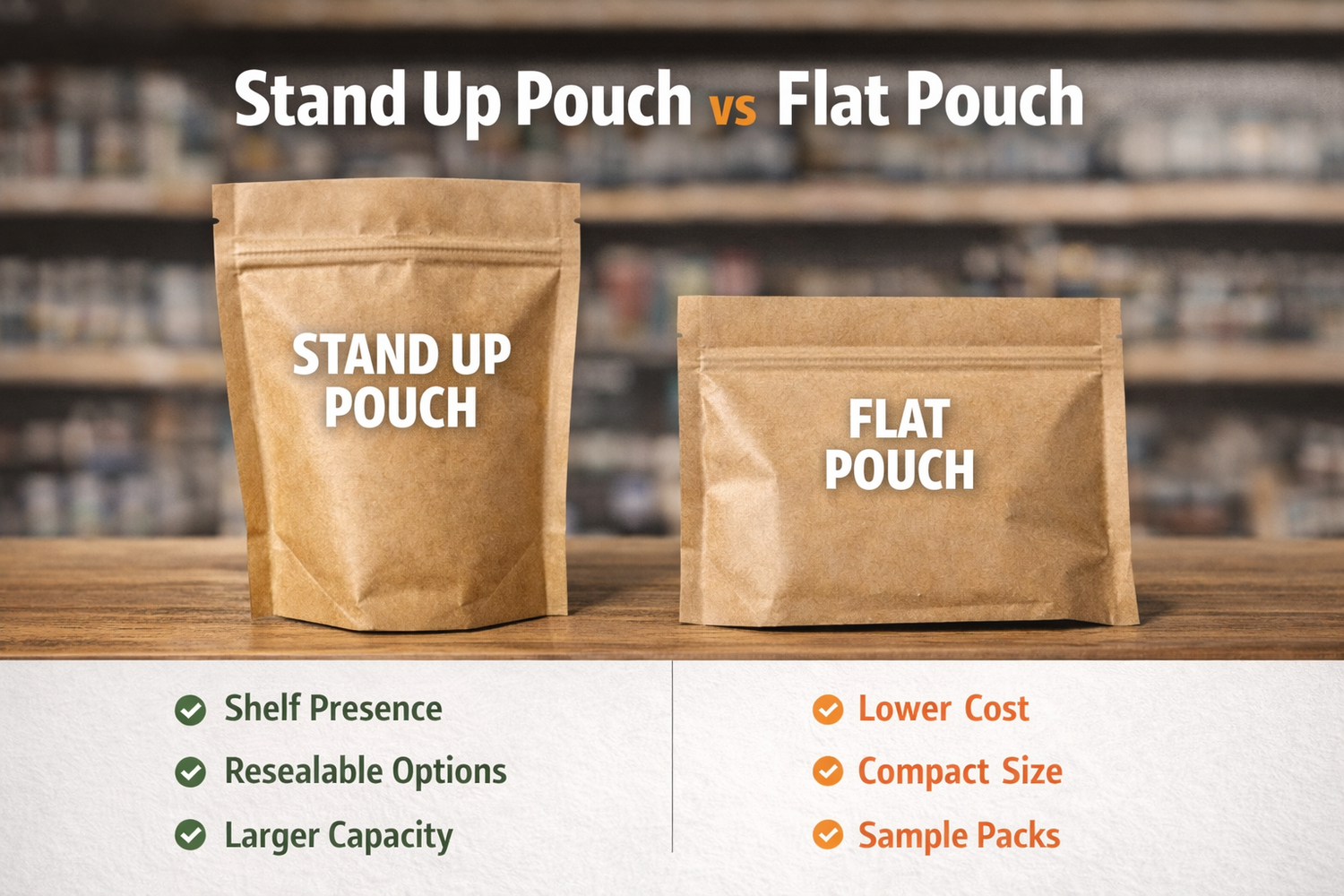 Stand Up Pouch vs Flat Pouch: Which Is Better for Your Brand?