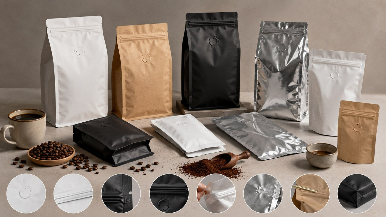 Coffee Bags With Valve for Freshly Roasted Coffee