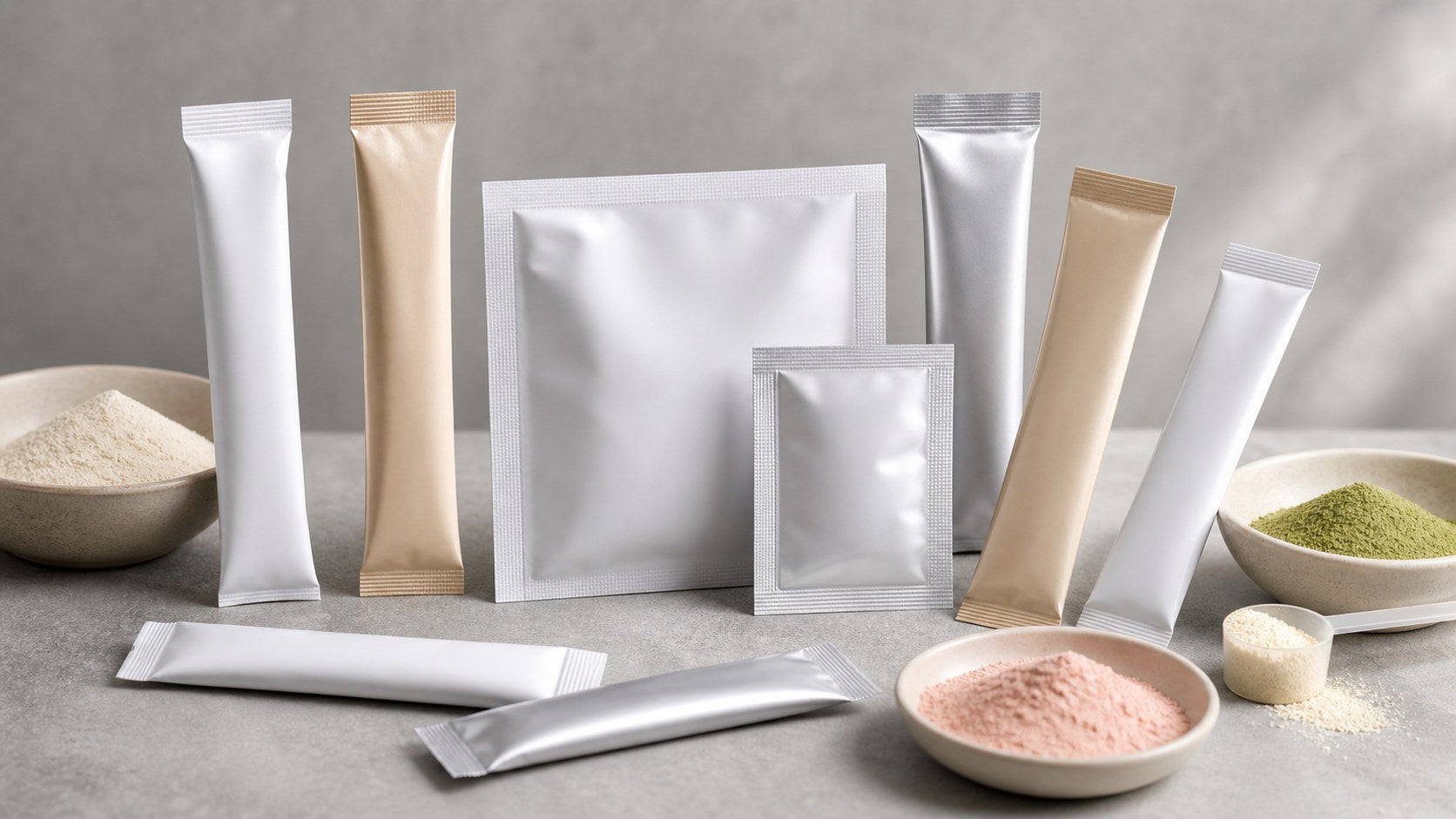 Powder Sachet Packaging for Single-Serve Powders and Sample Packs