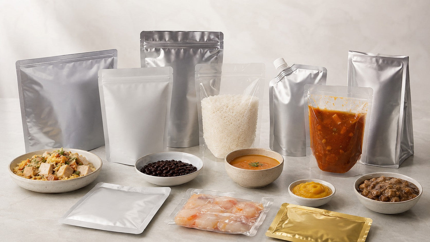 Retort Pouches for Shelf-Stable Food and High-Temperature Processing