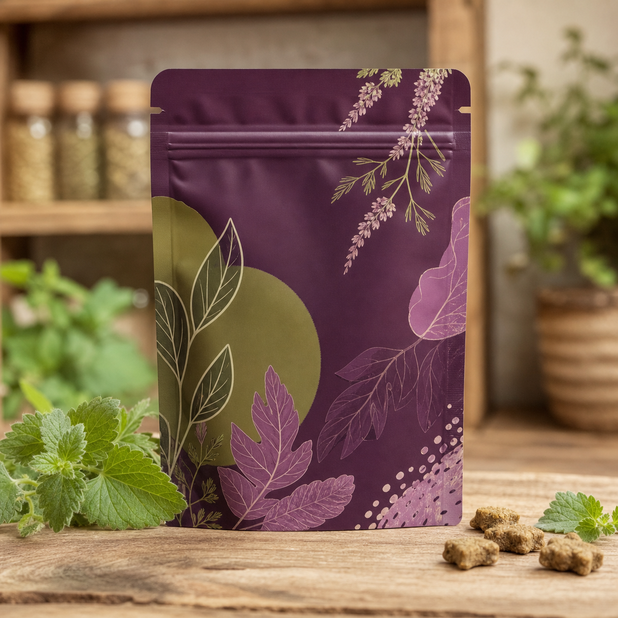 Catnip cat treat compact flat pouch