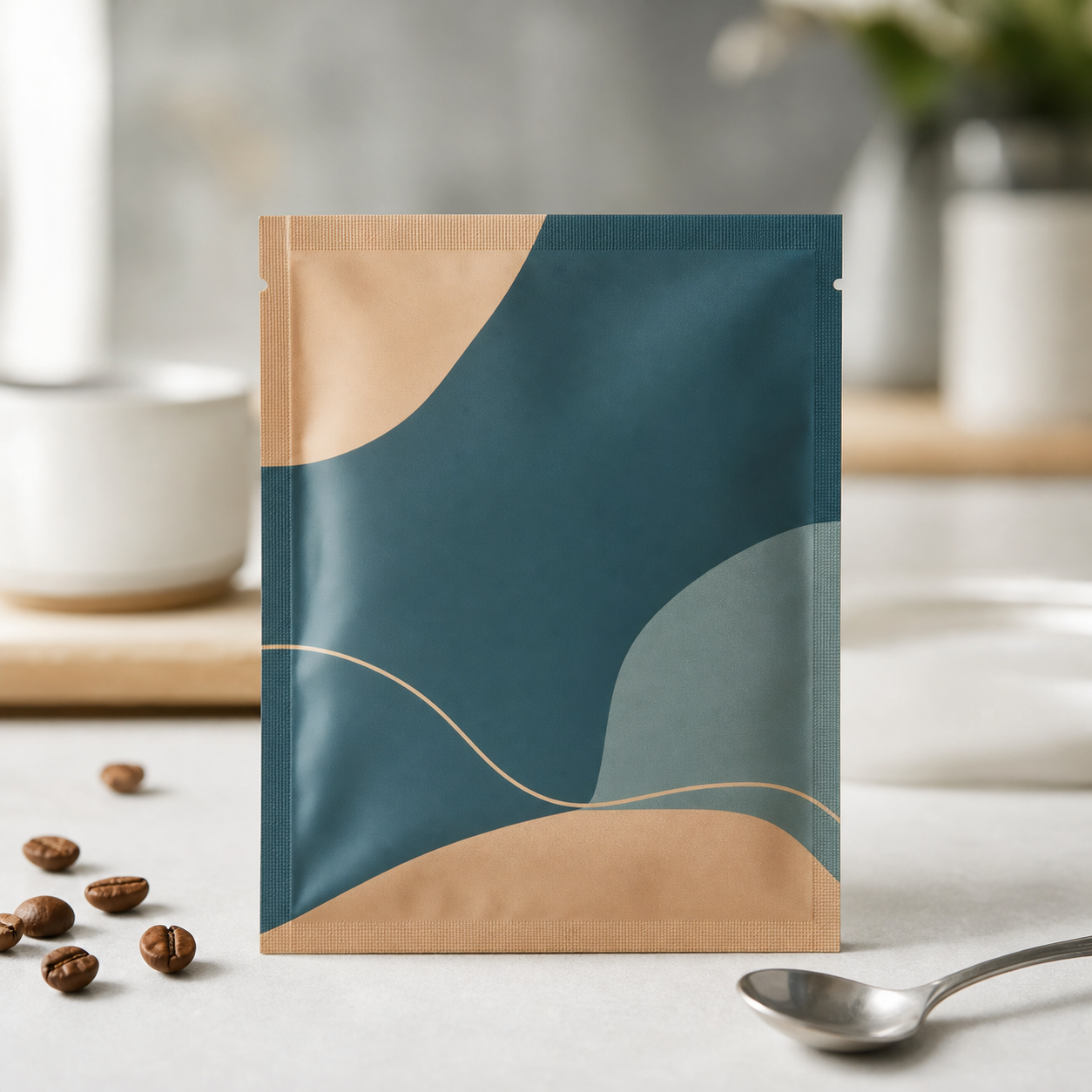 Coffee roaster tasting sample flat pouch