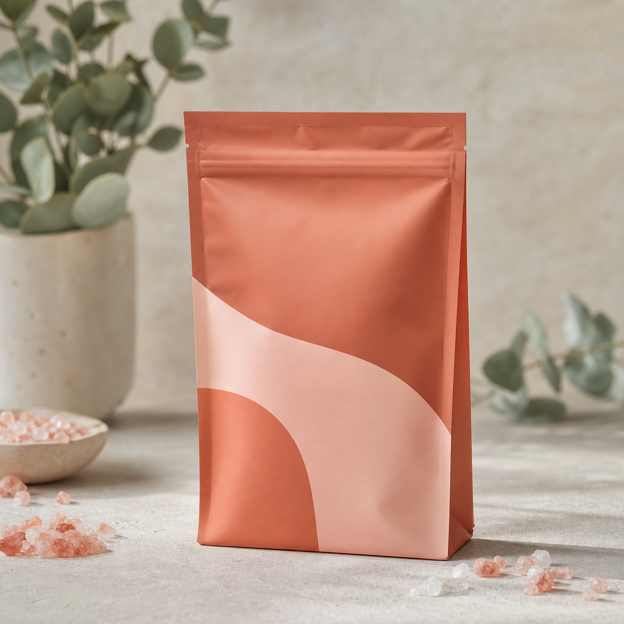 Bath salt subscription multi-SKU flat-bottom pouch