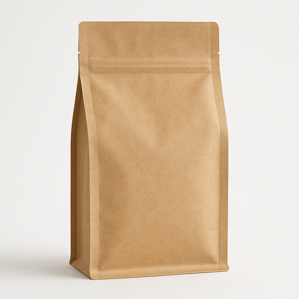 100 pcs Kraft Paper Quad Seal Pouches – Eco-Friendly & Durable Food Packaging Pouches