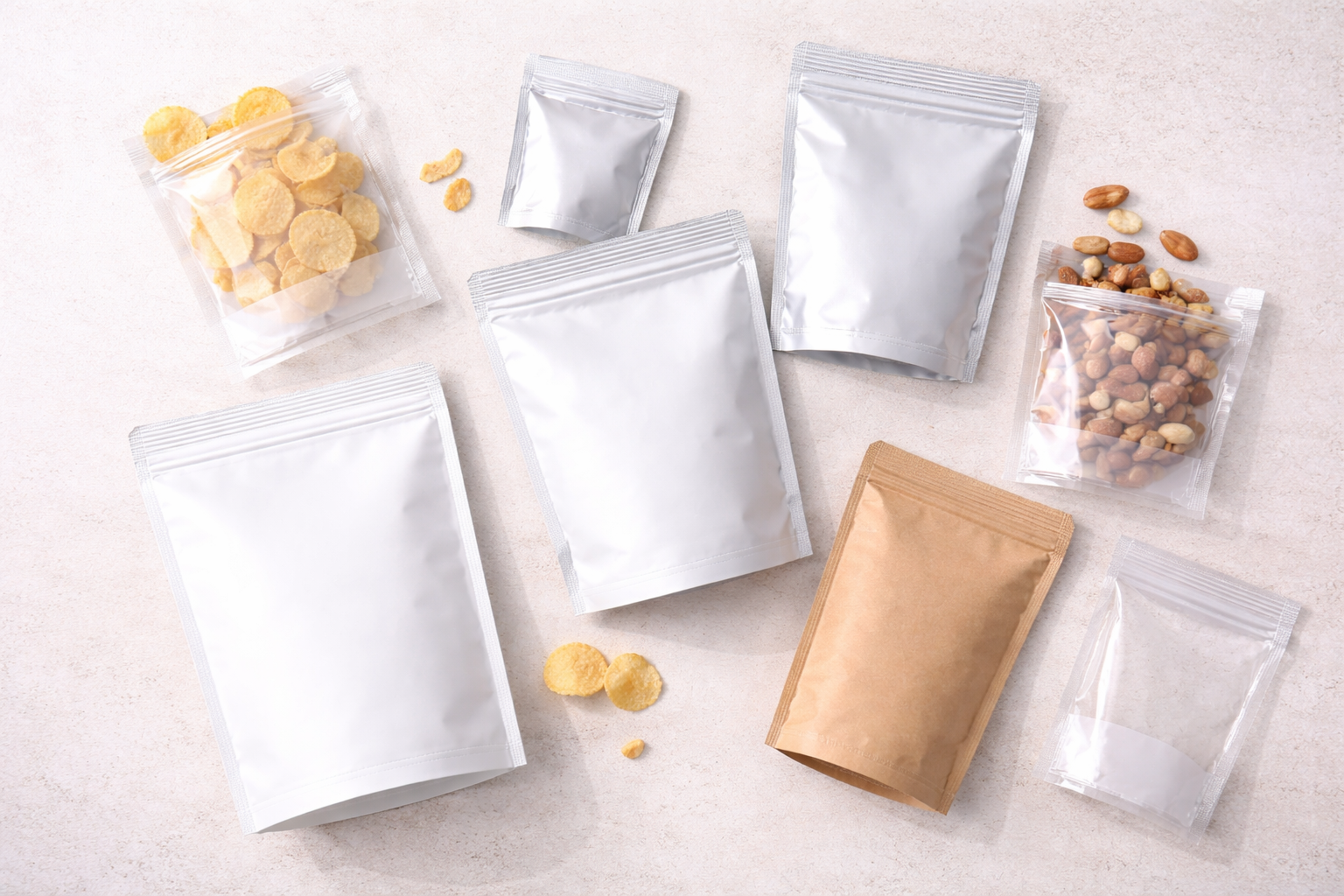 Stand Up Pouch for Snacks | Custom Printed Resealable Snack Packaging Bags