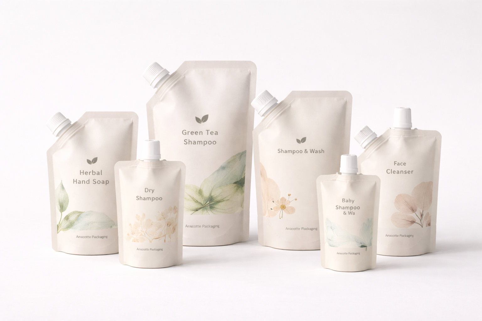 Recyclable Mono-material Spout Pouch | Custom Mono-PE Liquid & Refill Packaging