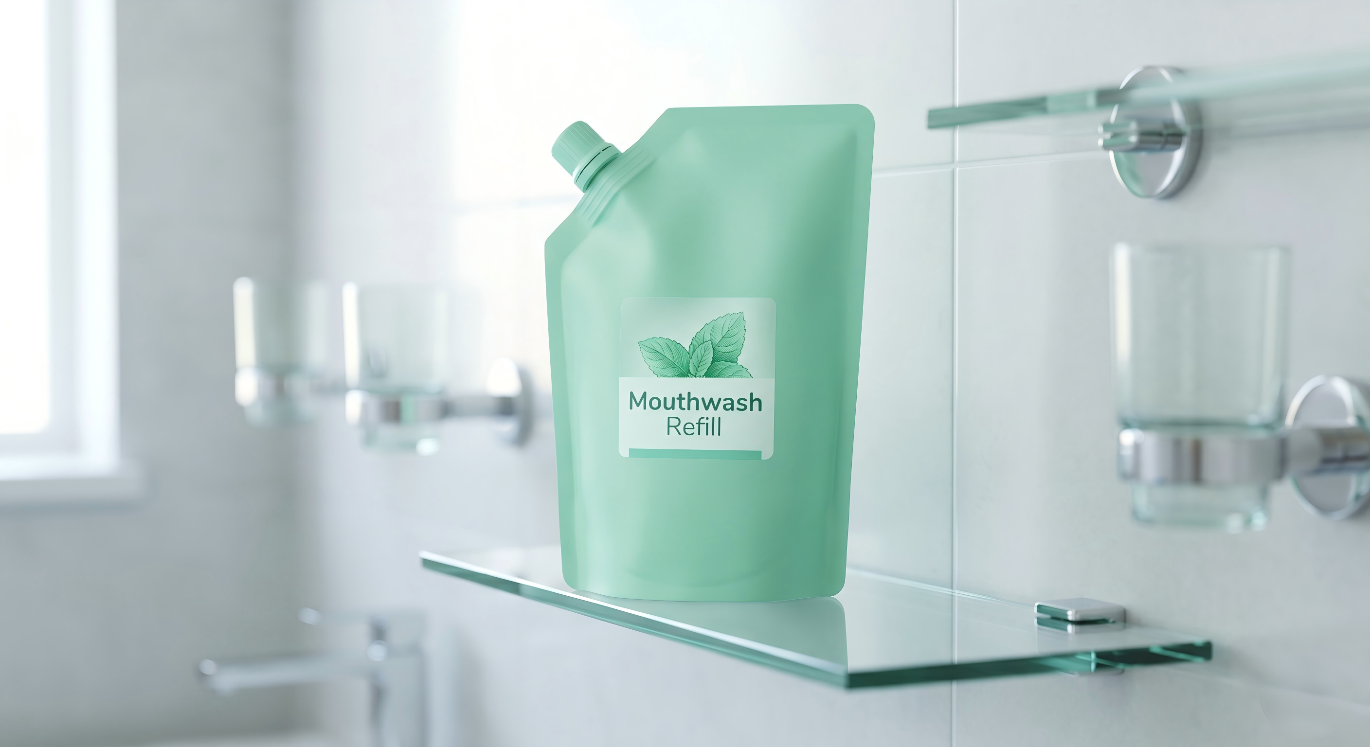 Mundwasser Refill Spout Pouch | Umweltfreundliche Zahnverpackung
