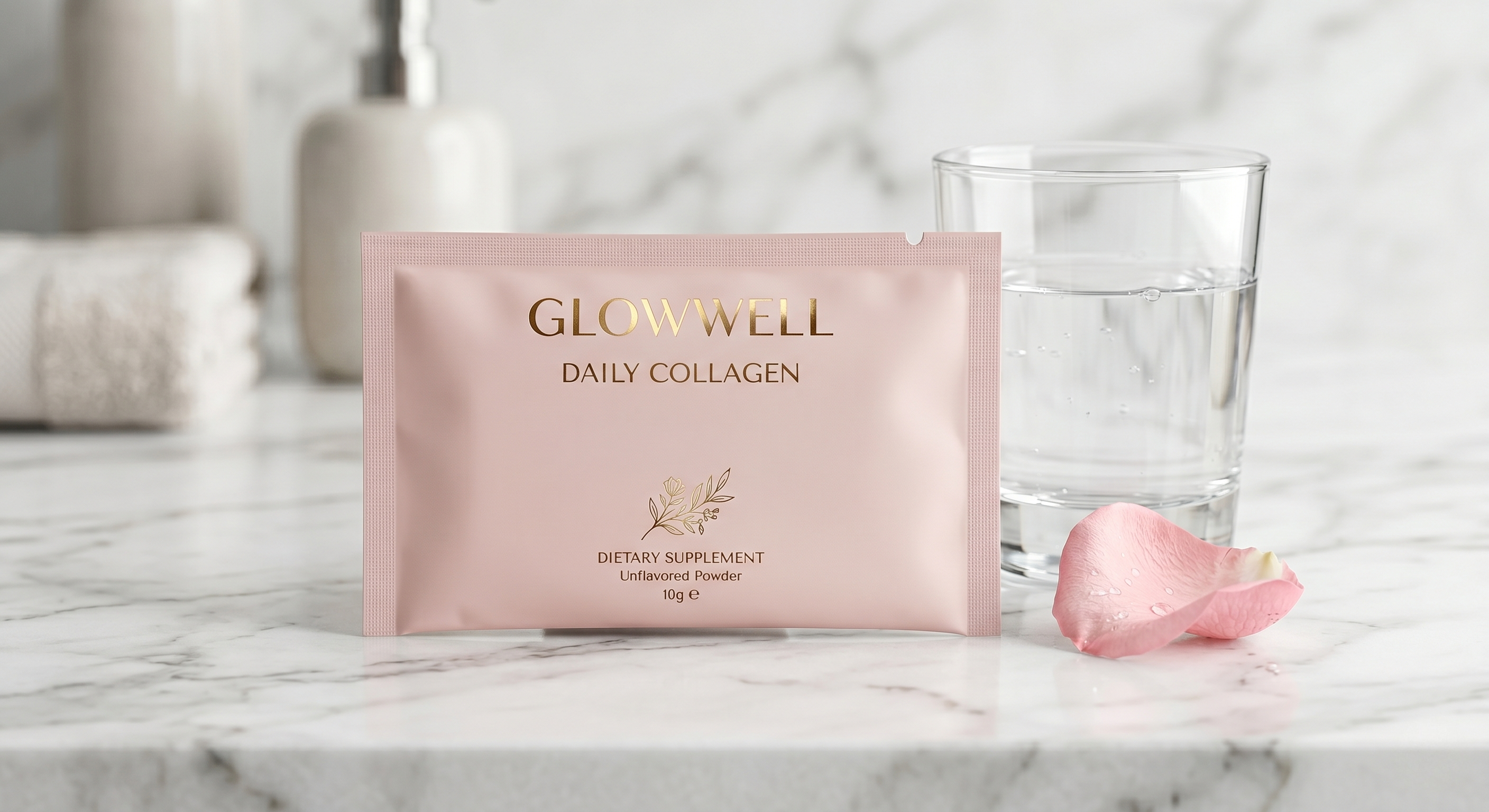 Custom Flat Pouch for Wellness Powders | Single-Serve Collagen Sachet