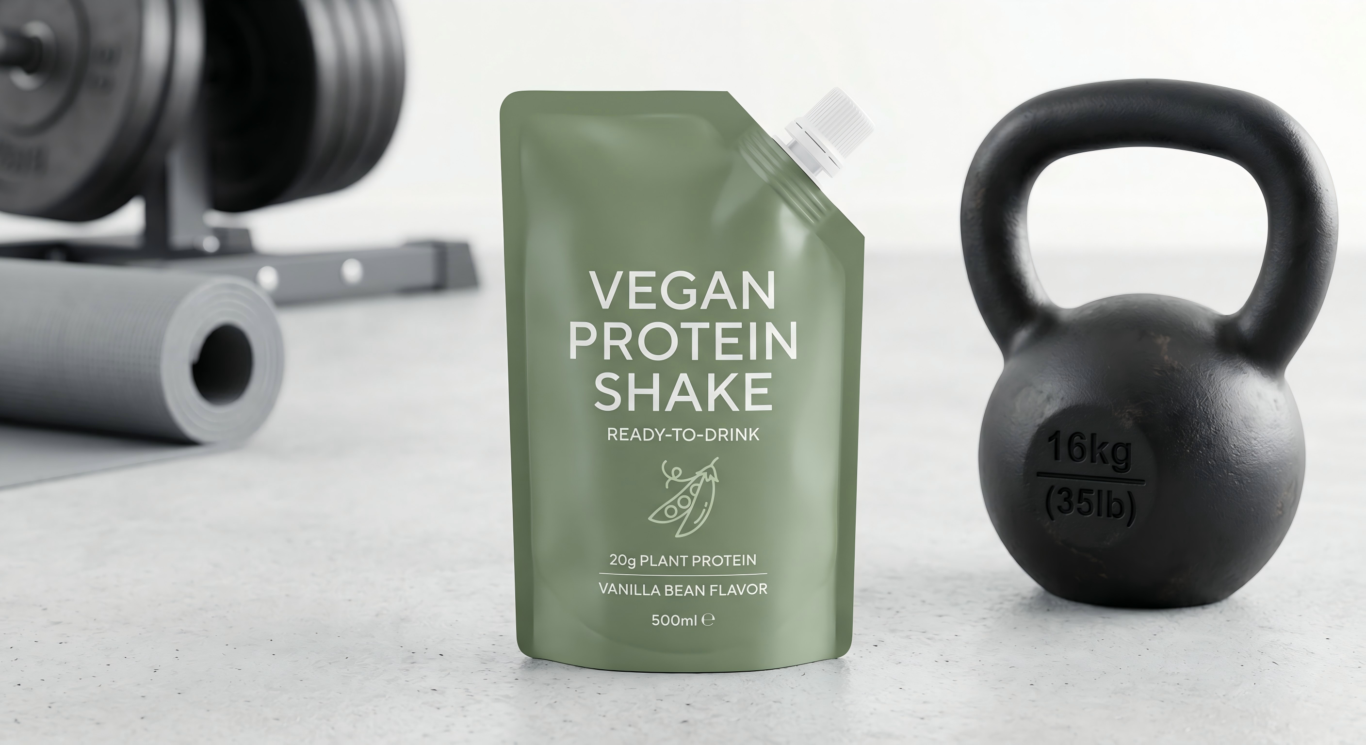 Vegan Protein Shake Spout Pouch | Ready-to-Drink Nutrition Bag