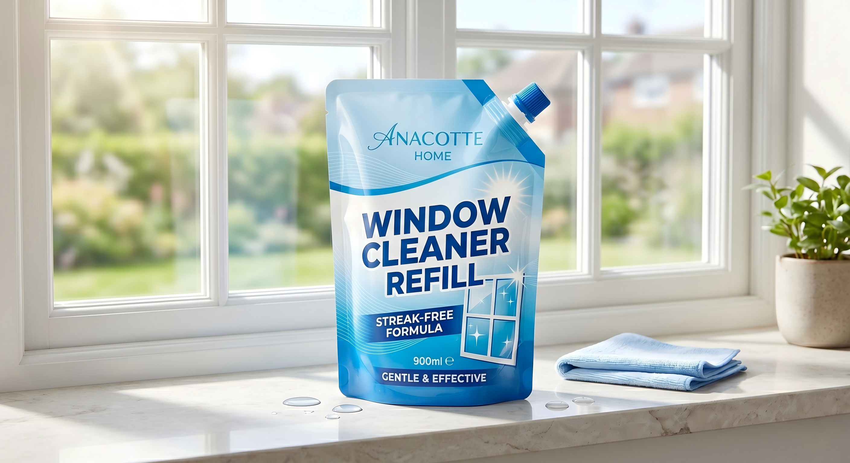 Window Cleaner Refill Spout Pouch | Household Chemical Packaging