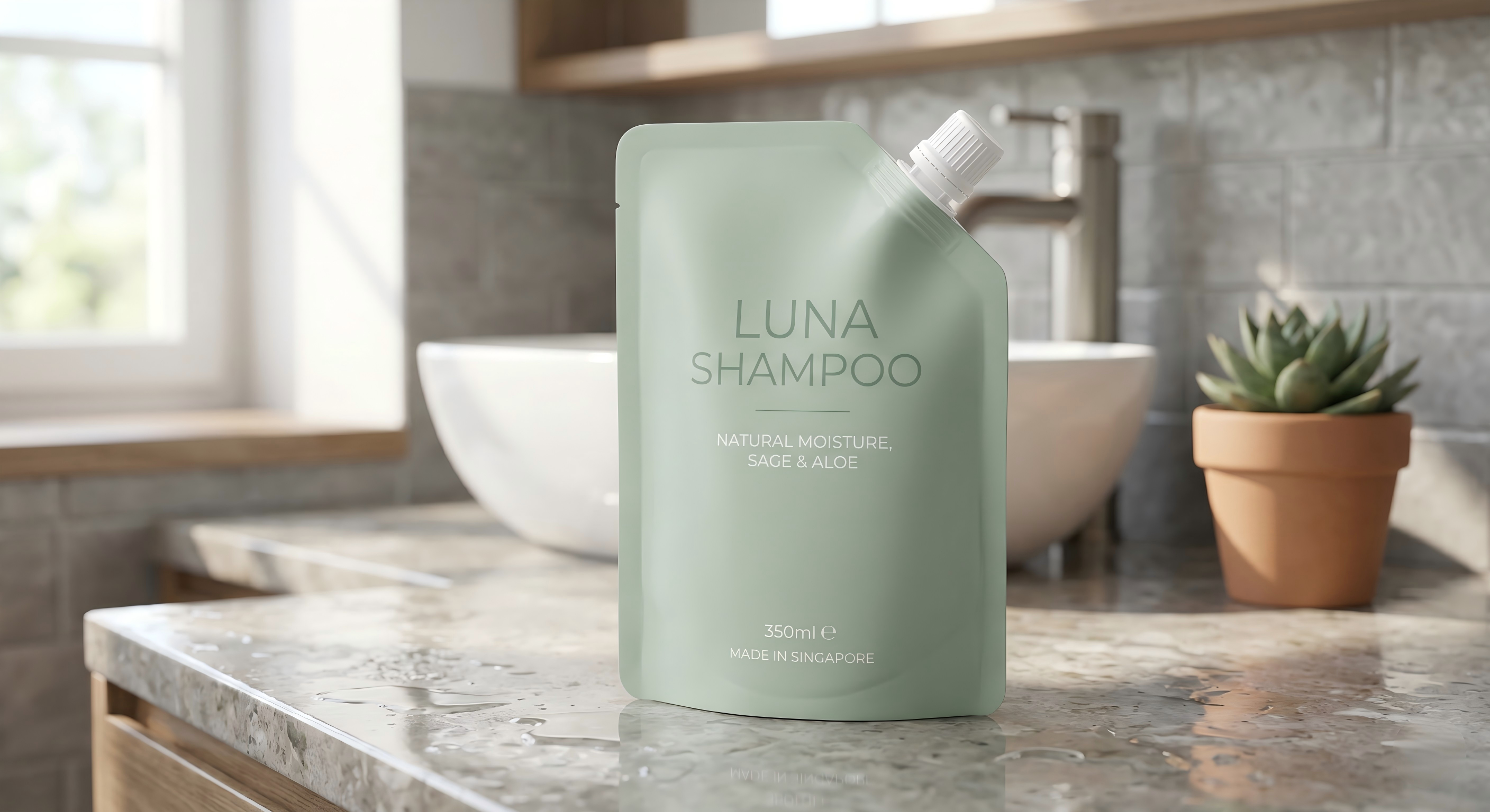 Custom Spout Pouch for Shampoo & Body Wash | Liquid Refill Packaging