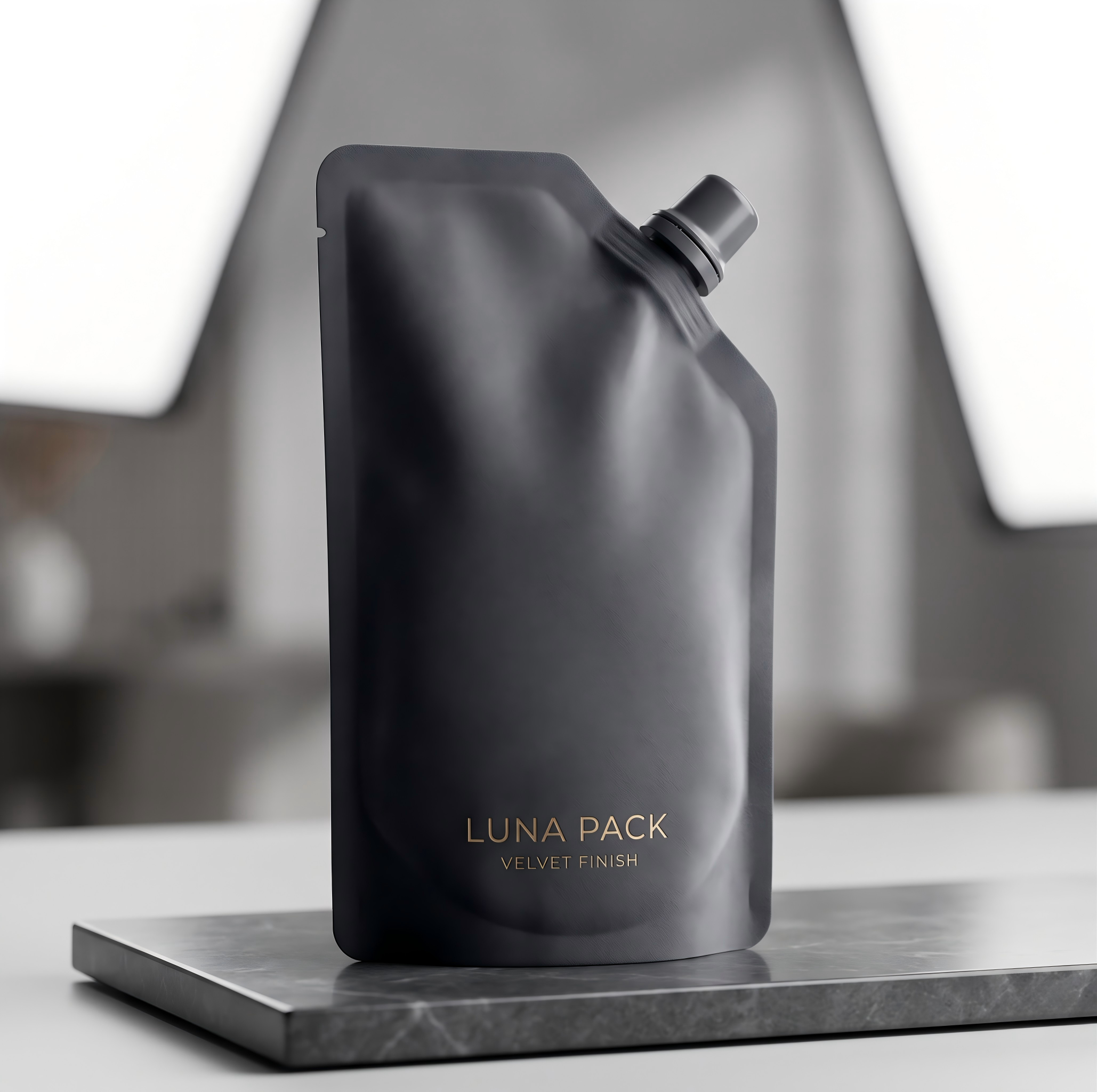 Soft-Touch Finish Spout Pouch | Luxury Tactile Liquid Packaging