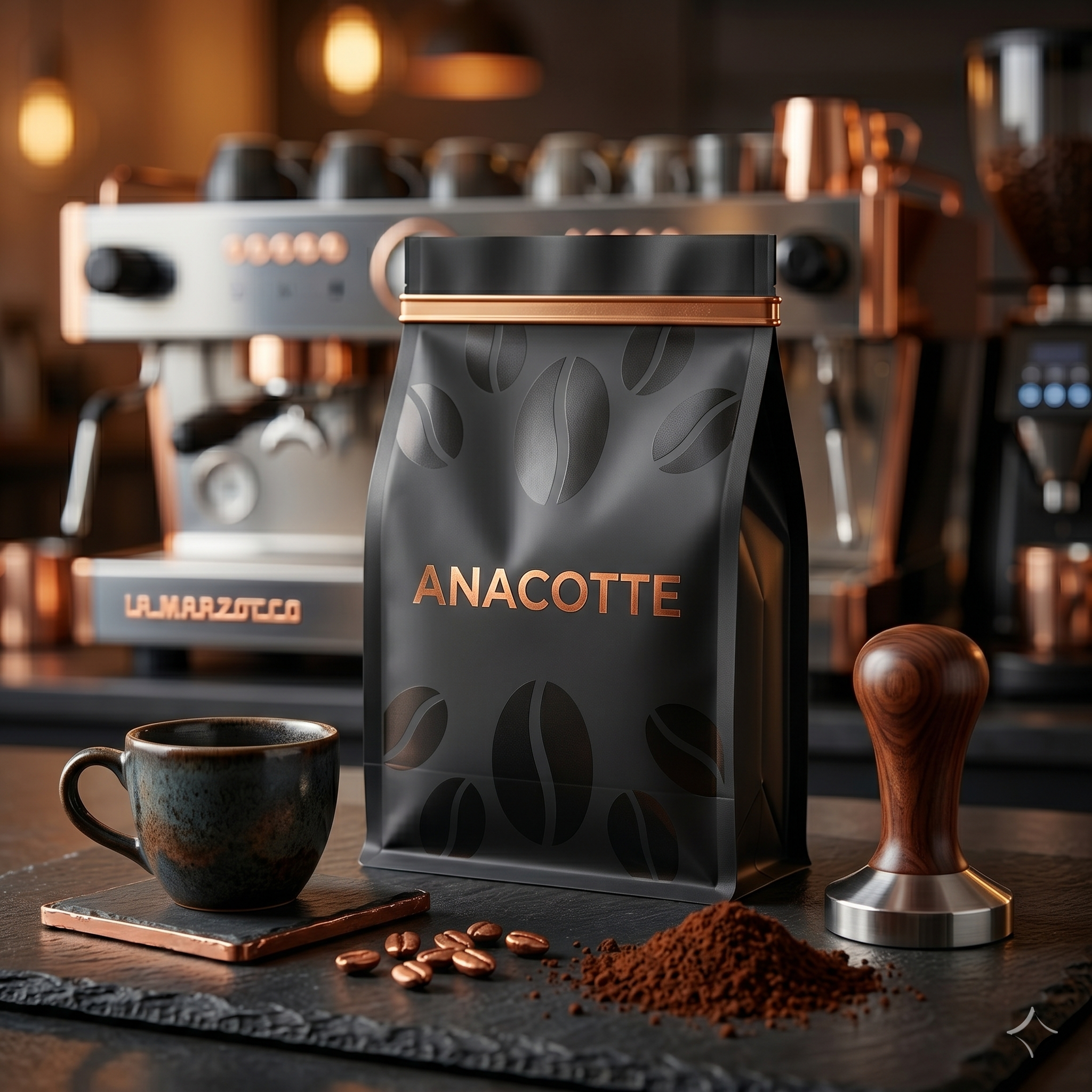 卸売マットブラックサイドガセットコーヒーバッググラウンドコーヒー