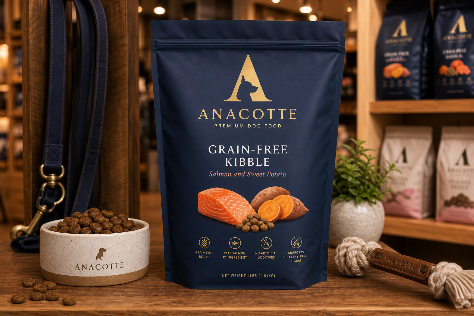 Custom Premium Dry Kibble Stand-Up Zipper Pouch Packaging