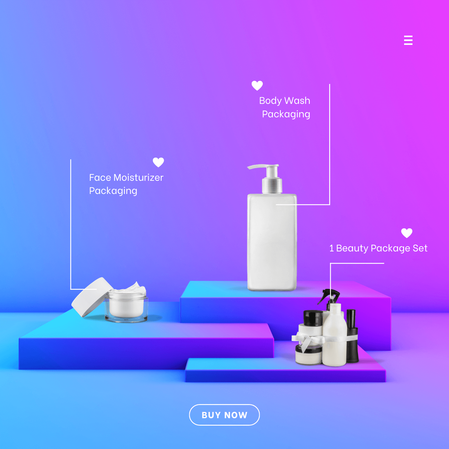 Cosmetics Product Packaging Combination
