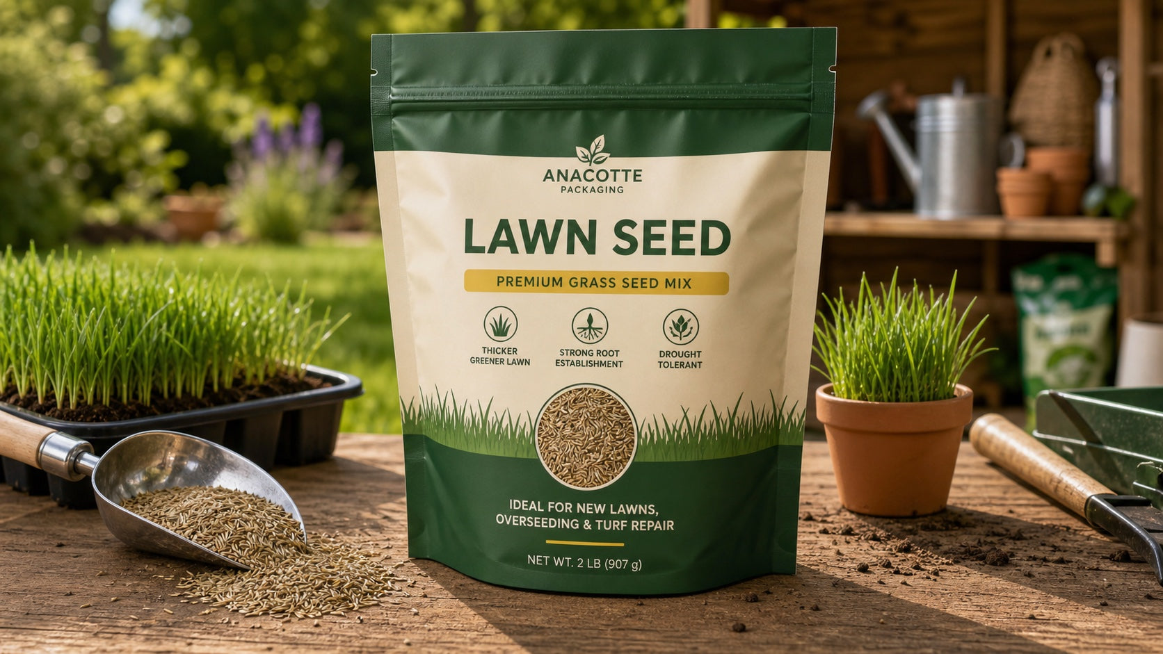 Custom Rasen Seed Bag | Wiederverschließbare Masse Rasen Verpackung