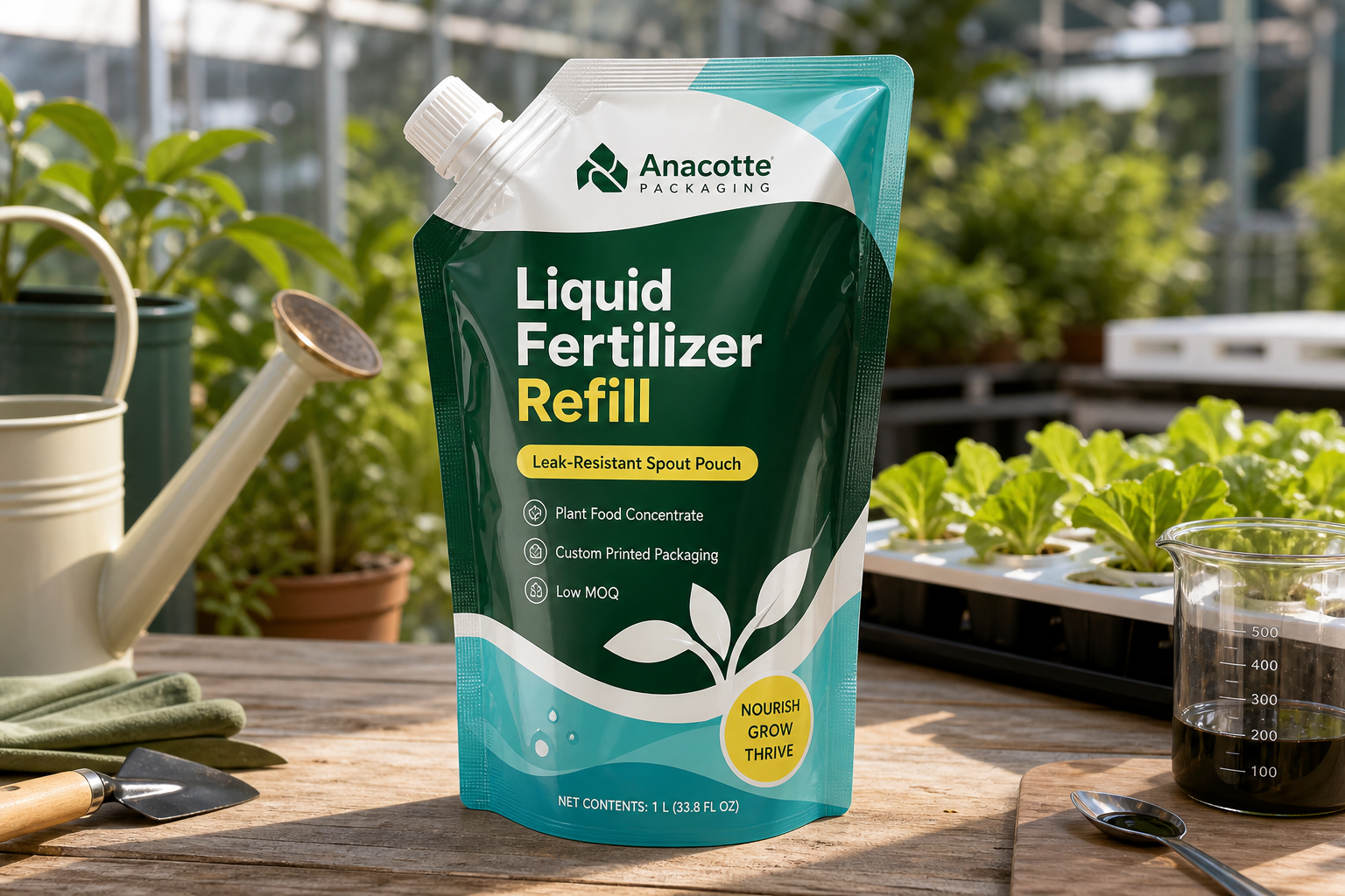 Custom Liquid Fertilizer Refill Spout Pouch | Leak-Resistant Packaging
