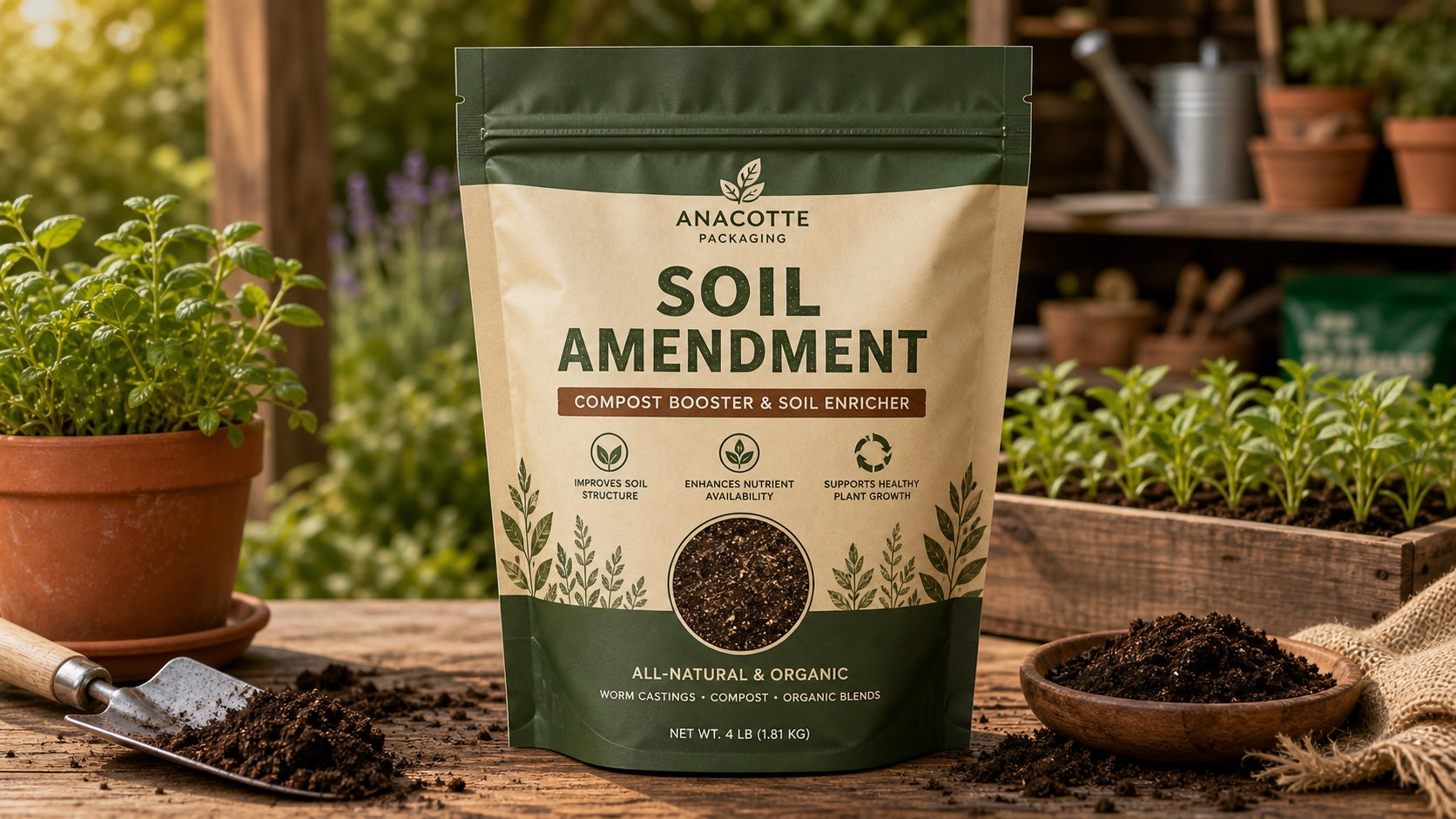 Custom Lawn & Garden Soil Amendment Bag | Heavy-Duty Pouch