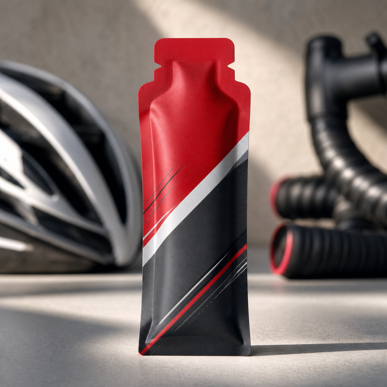 Cycling jersey-pocket energy gel pouch packaging