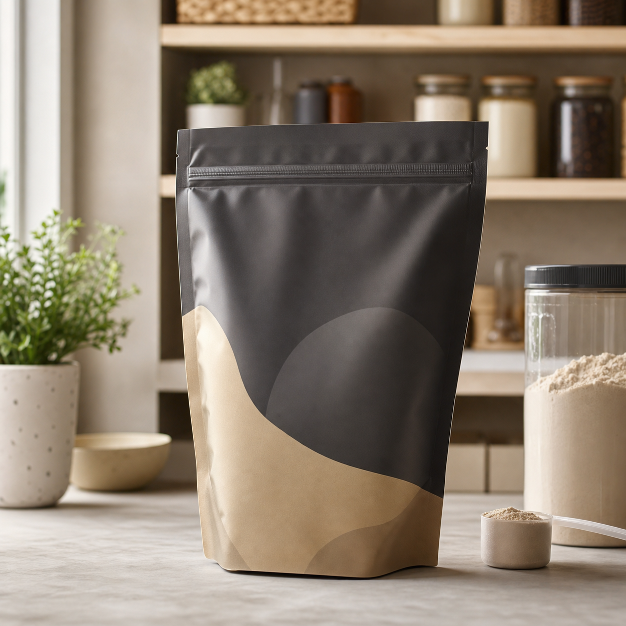 Custom protein powder subscription refill stand-up pouch