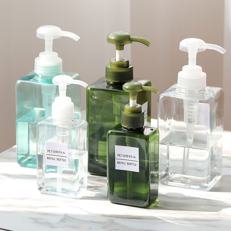 Shampoo shower gel sub-bottling empty bottle lotion press-type hand sanitizer travel cosmetics plastic bottle transparent