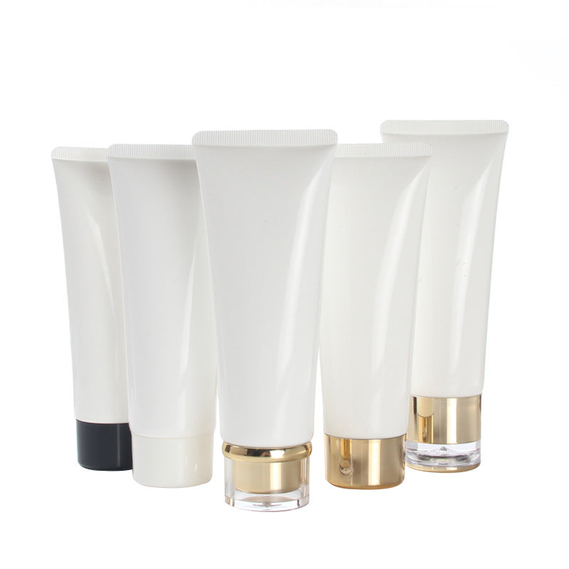 Manguera de loción localizada Manguera de leche limpiadora acondicionadora Manguera de 100 g Cubierta de platino puro Envase cosmético Manguera