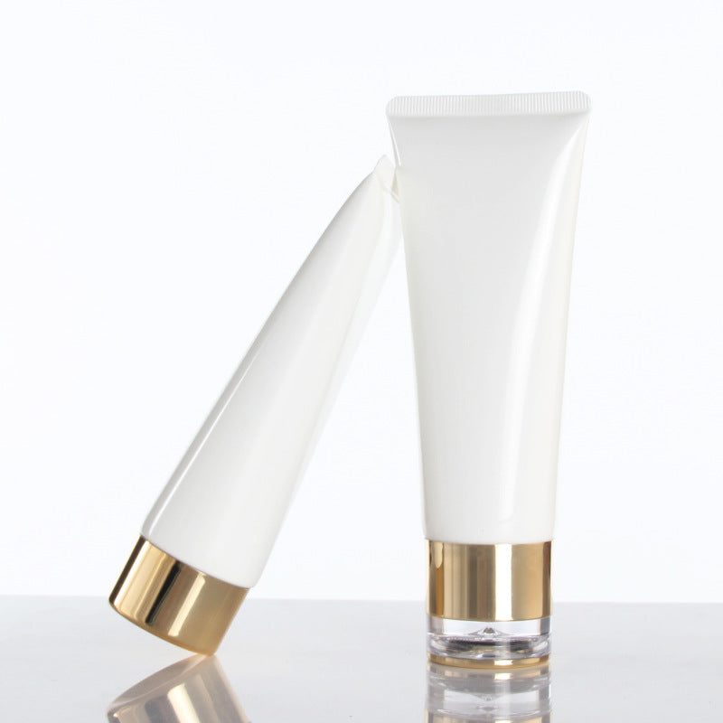 Manguera de loción localizada Manguera de leche limpiadora acondicionadora Manguera de 100 g Cubierta de platino puro Envase cosmético Manguera