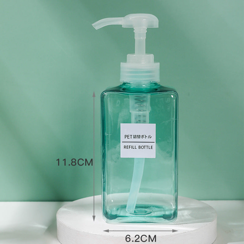 Shampoo shower gel sub-bottling empty bottle lotion press-type hand sanitizer travel cosmetics plastic bottle transparent
