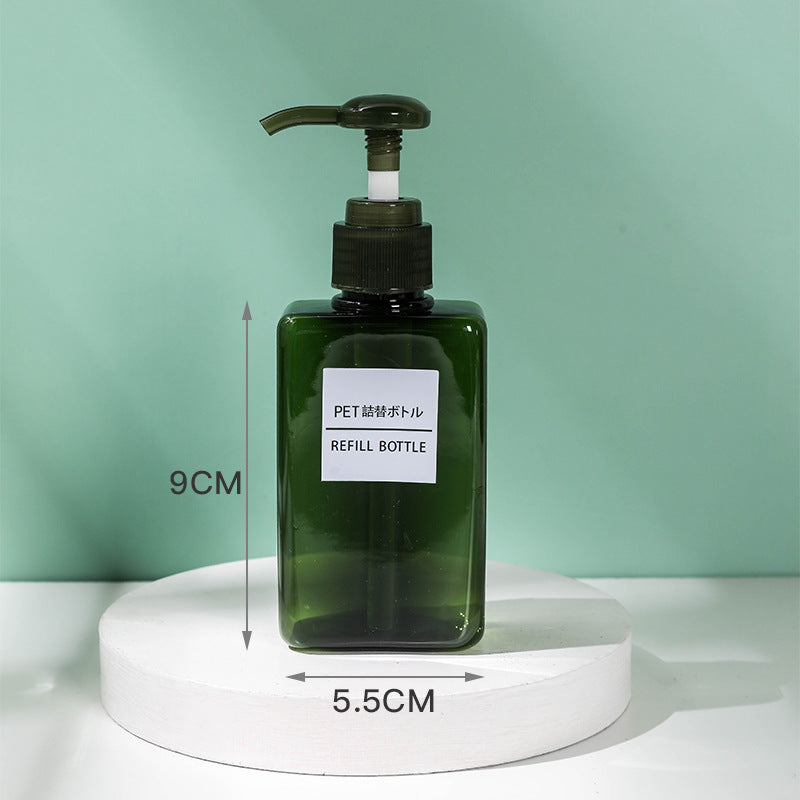 Shampoo shower gel sub-bottling empty bottle lotion press-type hand sanitizer travel cosmetics plastic bottle transparent