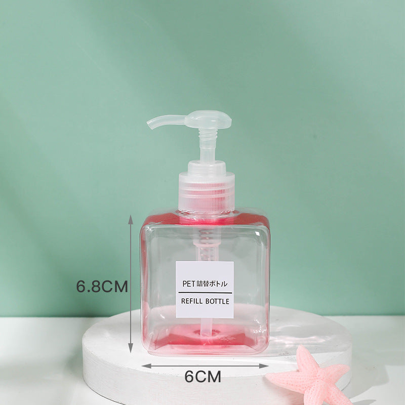Shampoo shower gel sub-bottling empty bottle lotion press-type hand sanitizer travel cosmetics plastic bottle transparent