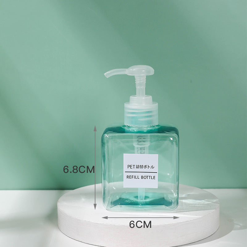 Shampoo shower gel sub-bottling empty bottle lotion press-type hand sanitizer travel cosmetics plastic bottle transparent