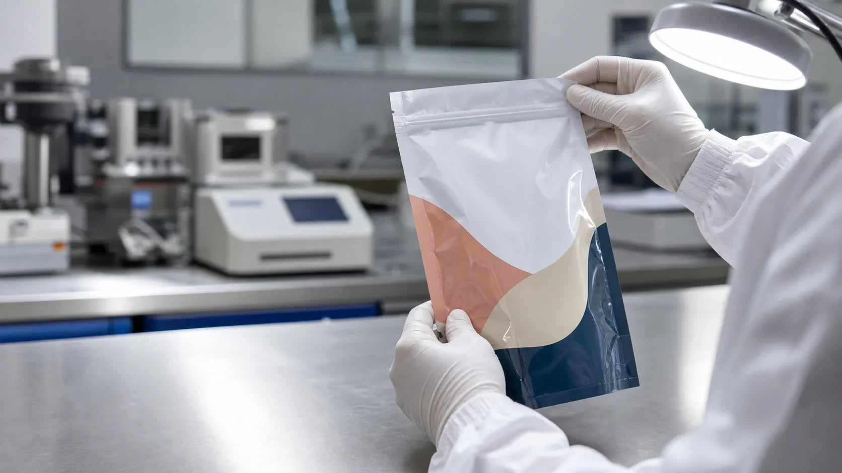 Flexible pouch seal strength testing in a packaging quality-control laboratory