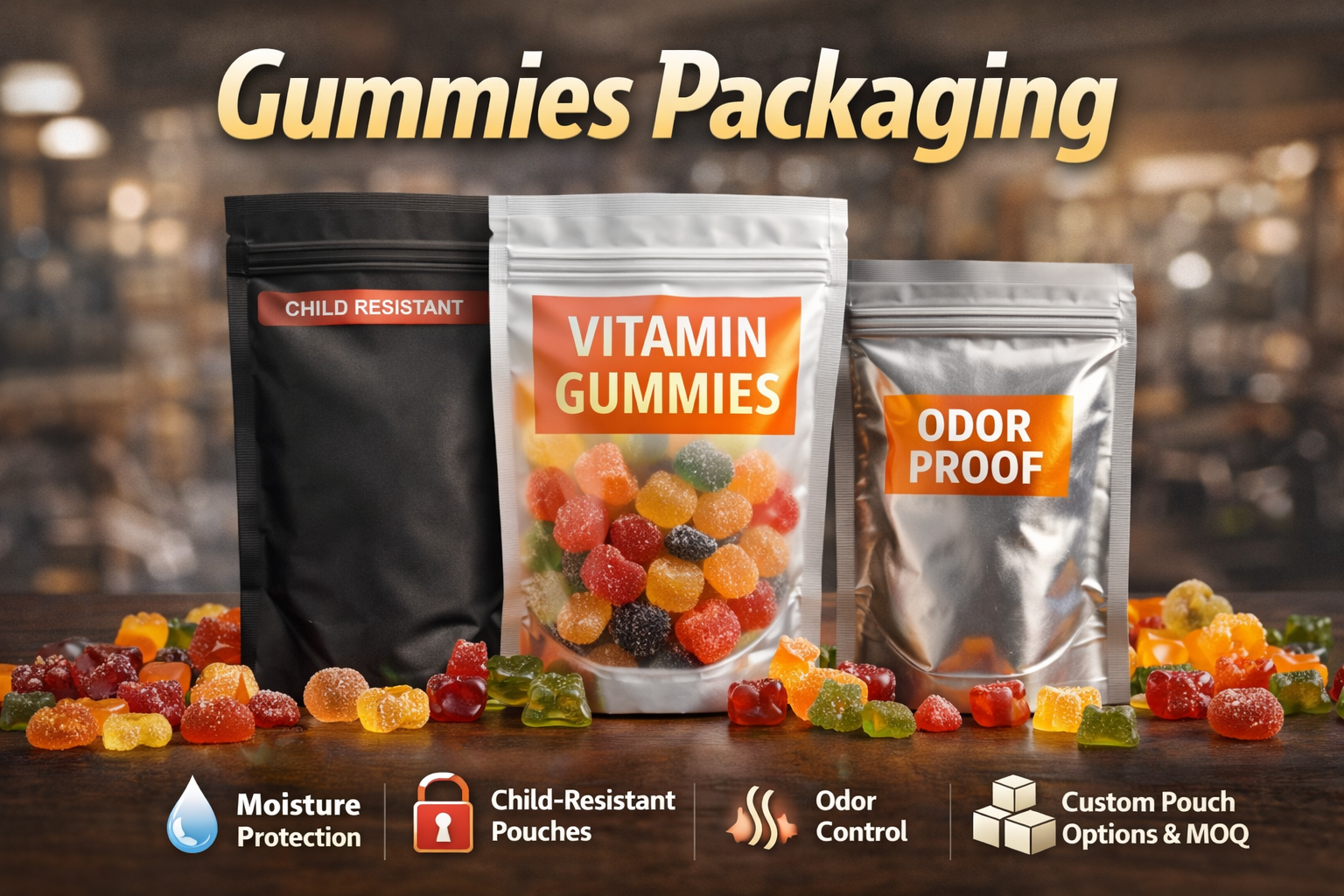 Gummies Packaging | Pouches with Child-Resistant Features
