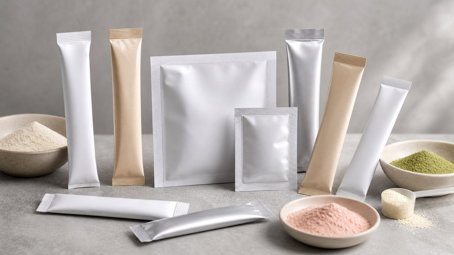Powder Sachet Packaging for Single-Serve Powders and Sample Packs