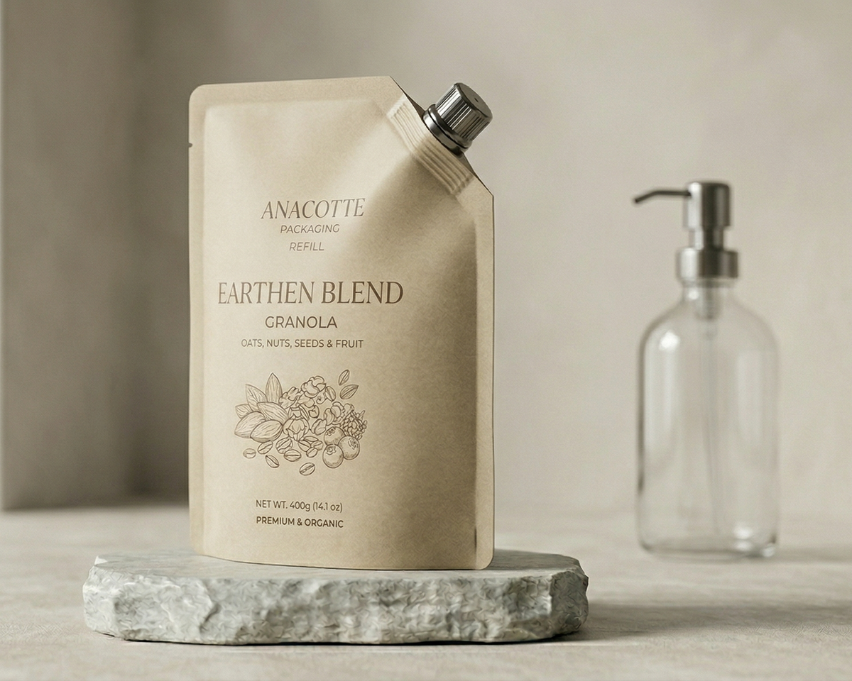 Custom refill pouches with spouts and resealable flexible packaging formats