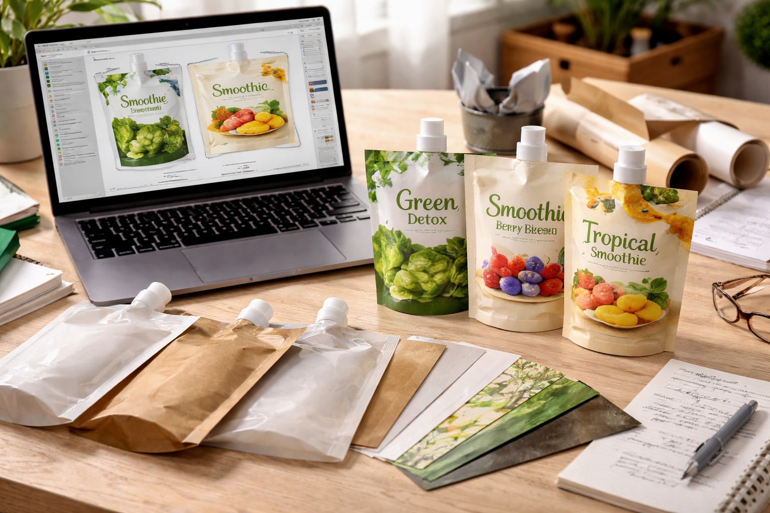 Smoothie Spout Pouch for Liquid Packaging | Custom & Low MOQ