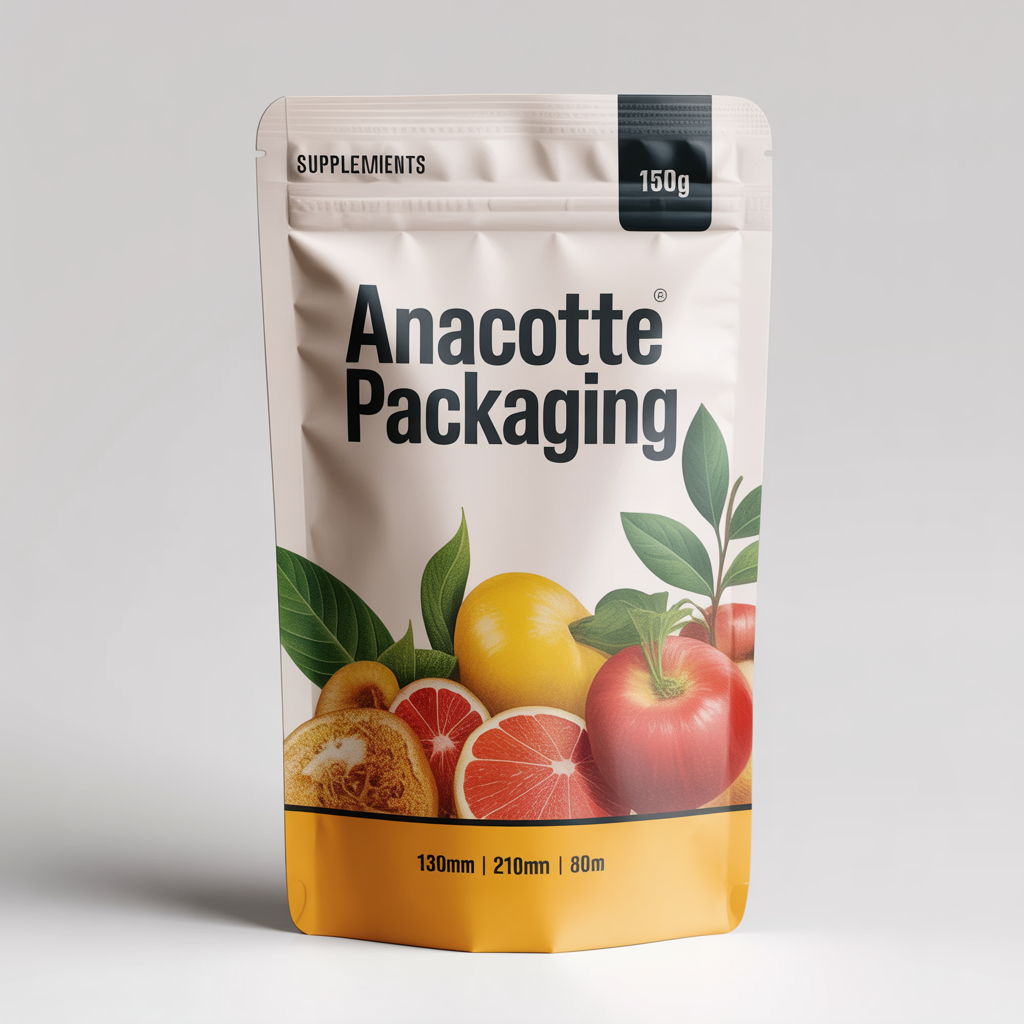 5 oz | 150 g Jerky, Granola and Supplements Stand Up Pouch Custom Packaging