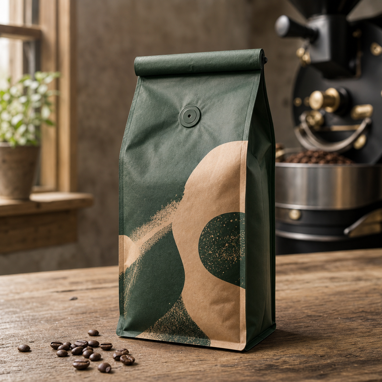 Micro-roastery limited-release side-gusset coffee bean bag