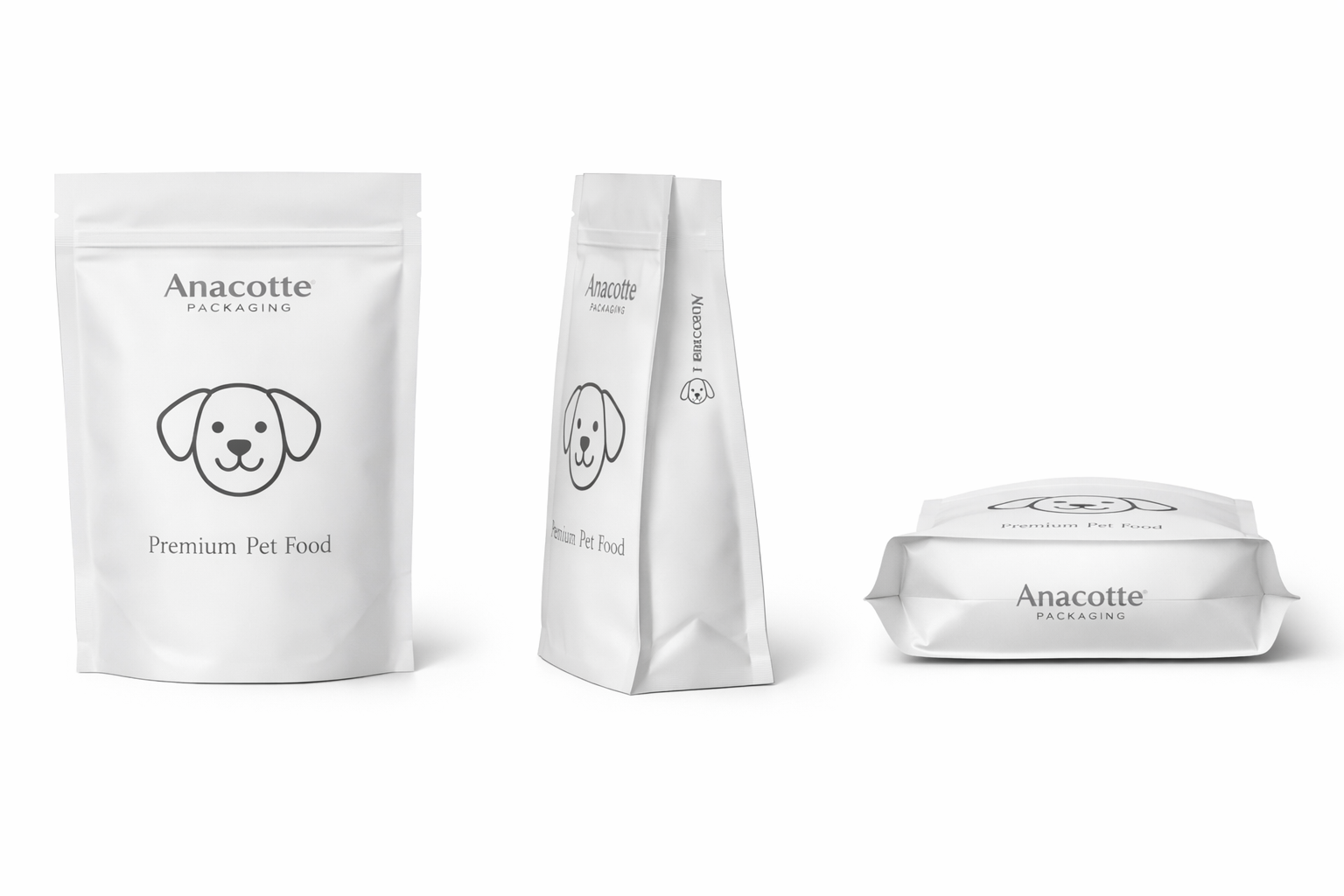 Custom Pet Food Packaging Bags | Flexible Stand Up & Flat Pouches for Pet Brands