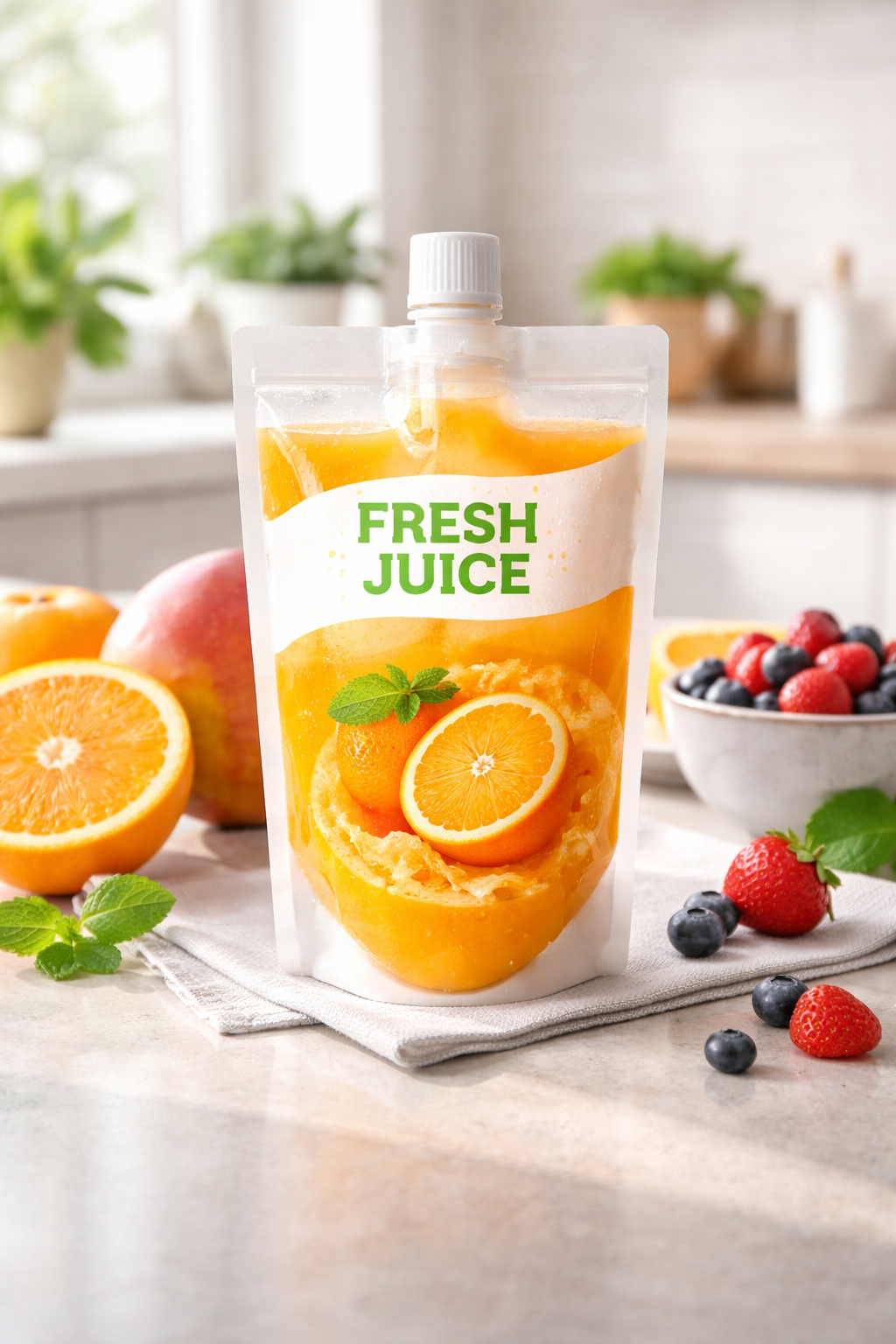 Custom Juice Pouch Packaging | Spout Pouches for Liquid Products