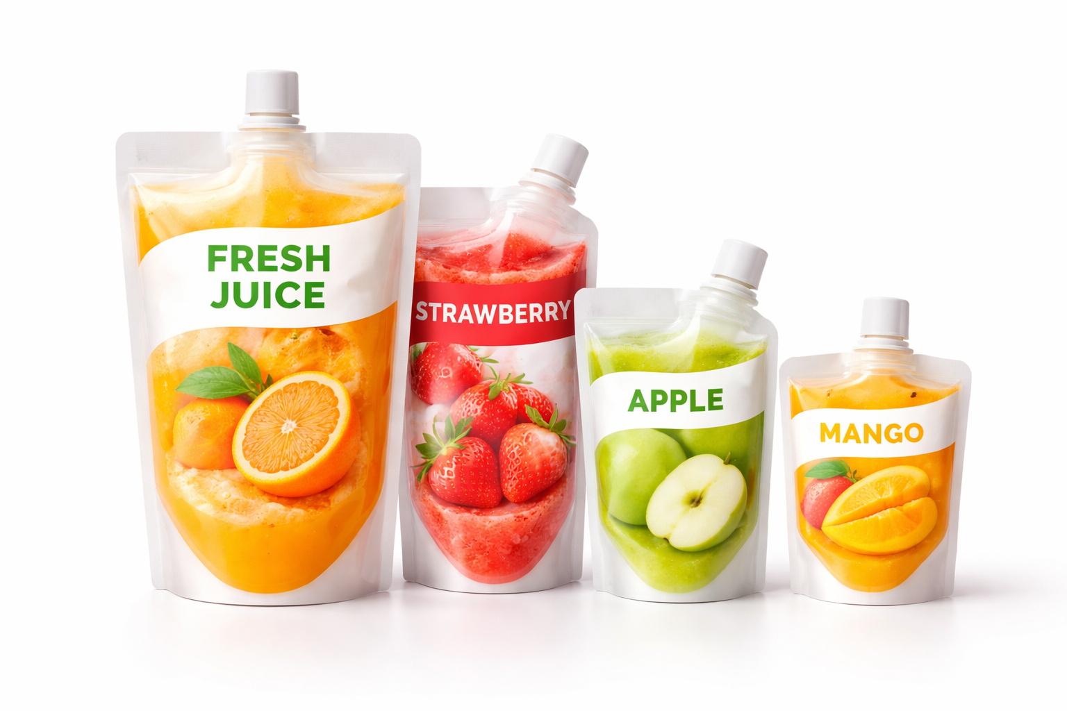 Custom Juice Pouch Packaging | Spout Pouches for Liquid Products