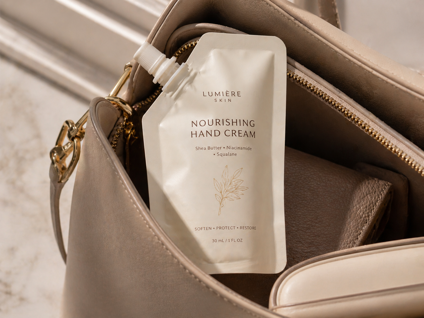 Hand Cream Pocket Spout Pouch | Portable Cosmetic Packaging