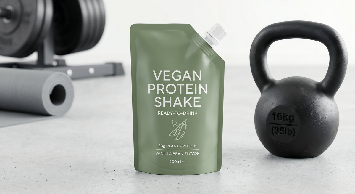 Vegan Protein Shake Spout Pouch | RTD Nutrition Packaging