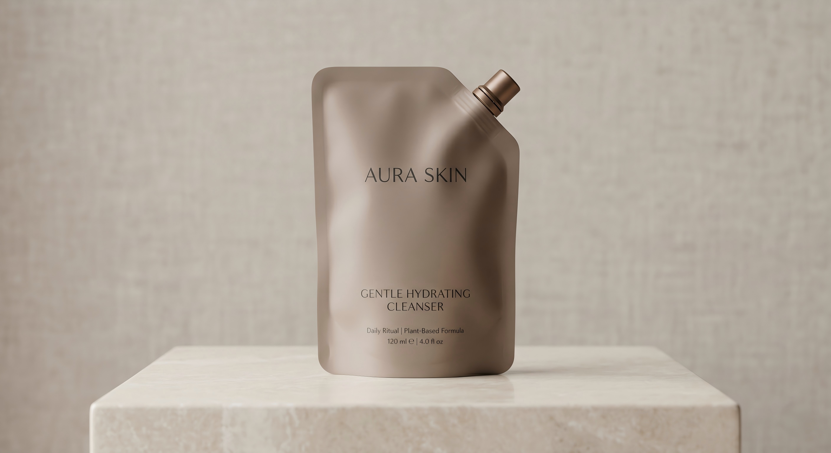 Custom Spout Pouch for Facial Cleanser | Skincare Liquid Packaging