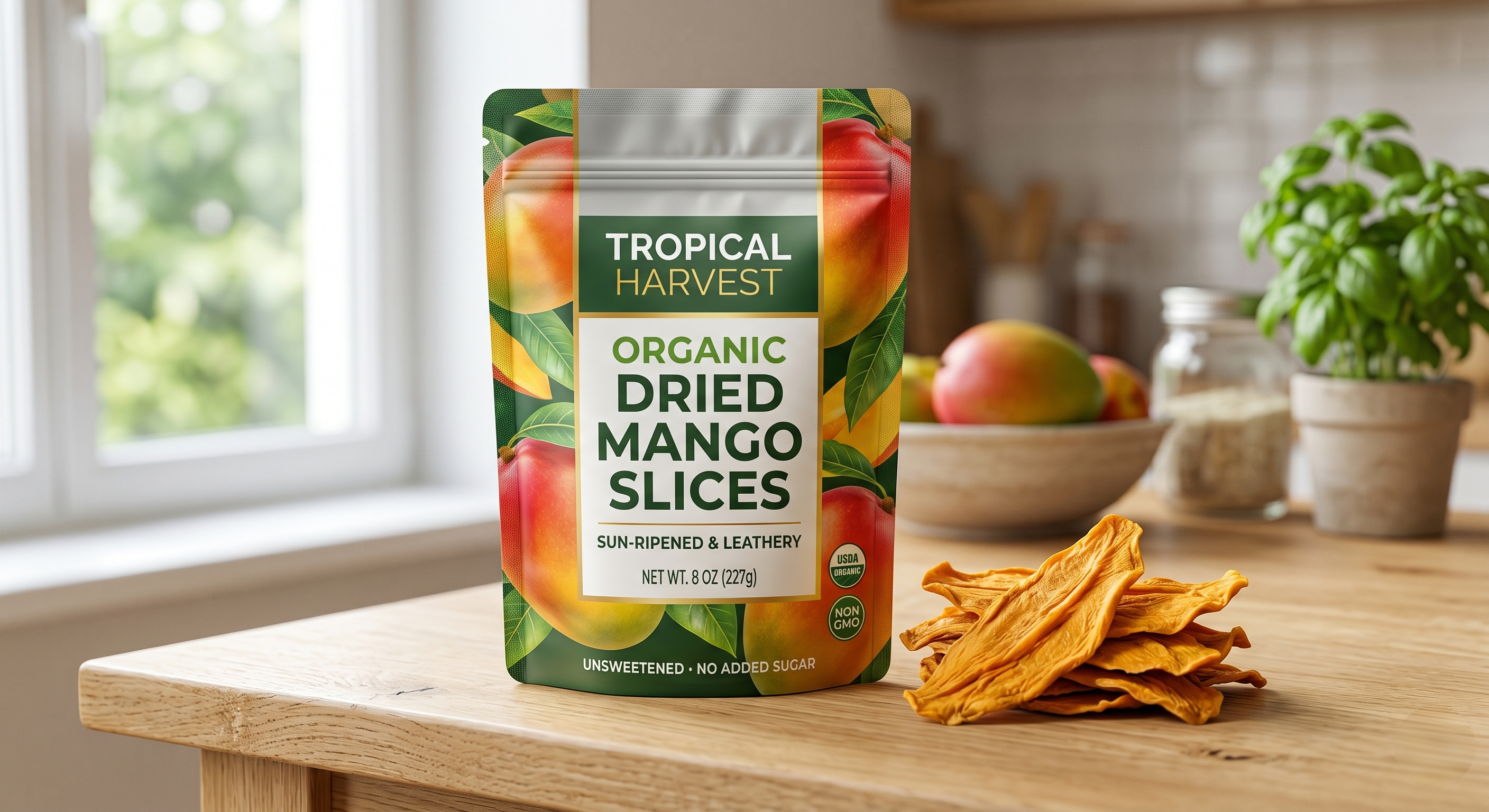 Custom Printed Stand Up Pouch for Dried Fruit | High-Barrier Snack Bag