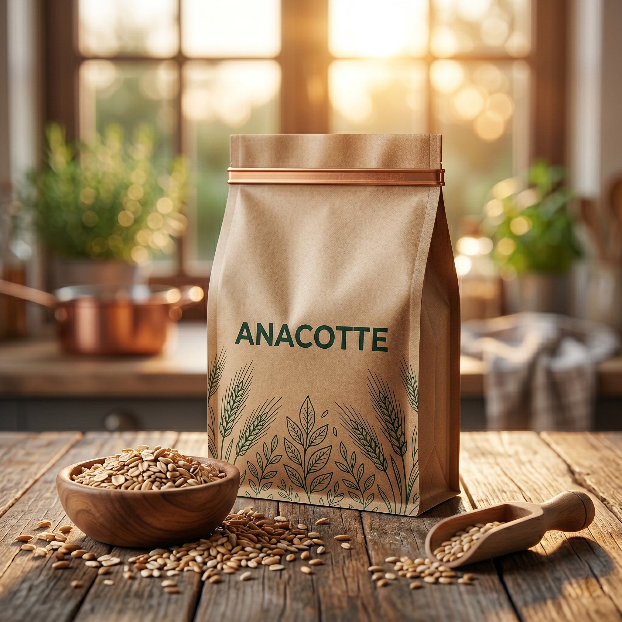 Custom Eco-Friendly Kraft Paper Side Gusset Bags with Foil Lining