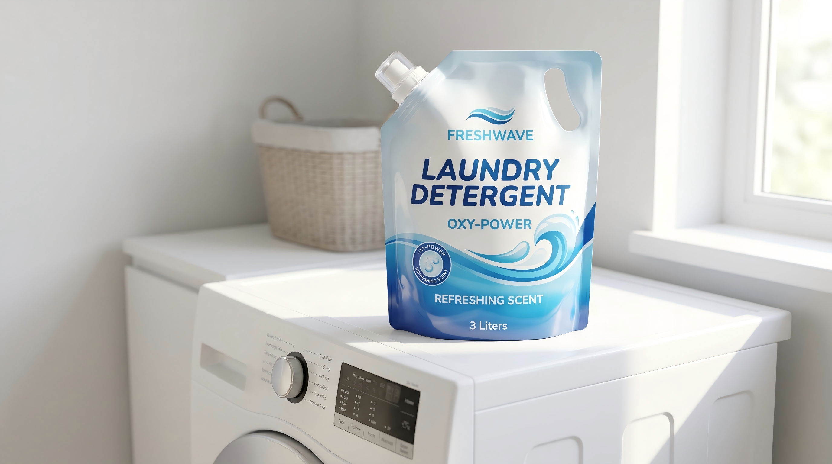 Heavy-Duty Laundry Detergent Spout Pouch | Leak-Proof Refill Bag
