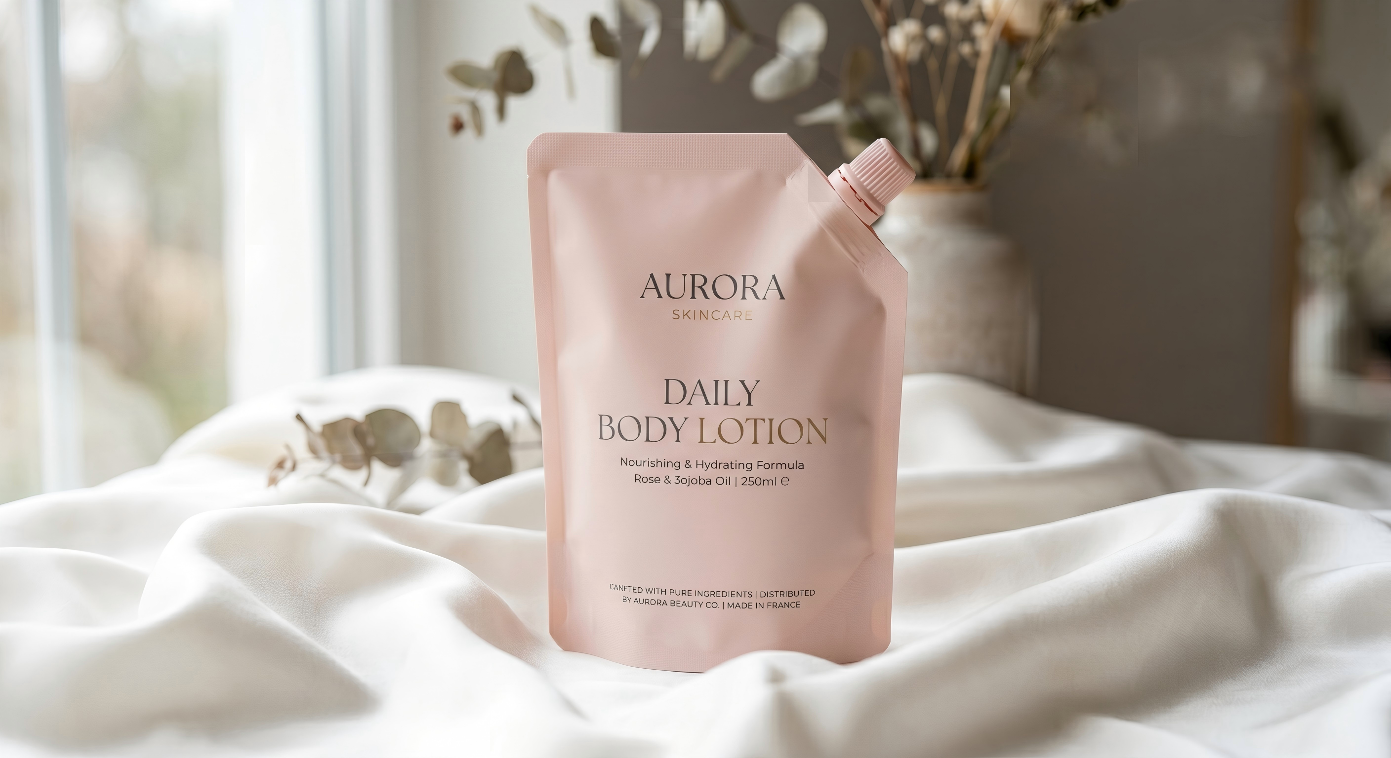 Custom Spout Pouch for Body Lotion | Cosmetic Liquid Packaging