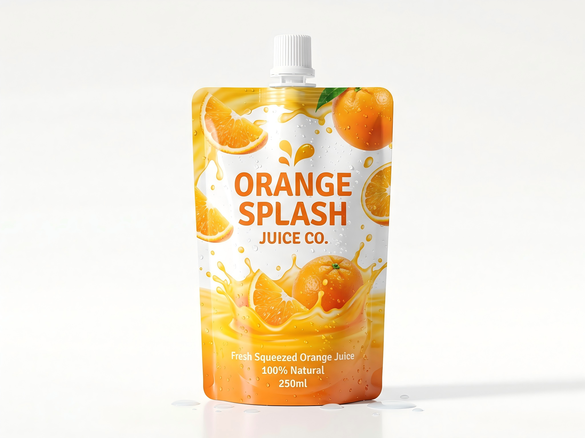 Custom Stand Up Spout Pouch for Juice | Fresh Beverage Packaging